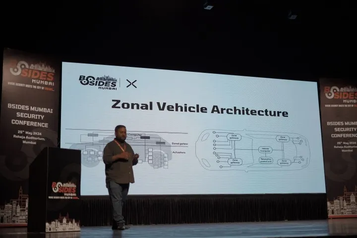Speaker on stage