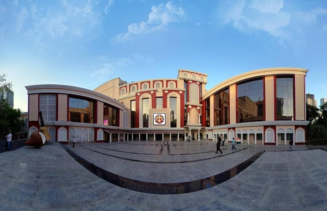 Ravindra Natya Mandir exterior showcase
